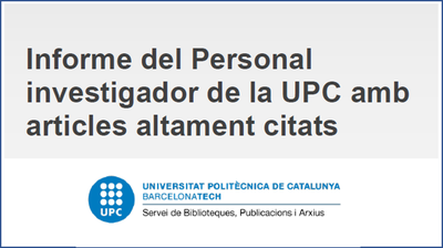 Quatre membres del DEGD entre el Personal Investigador de la UPC amb articles altament citats!
